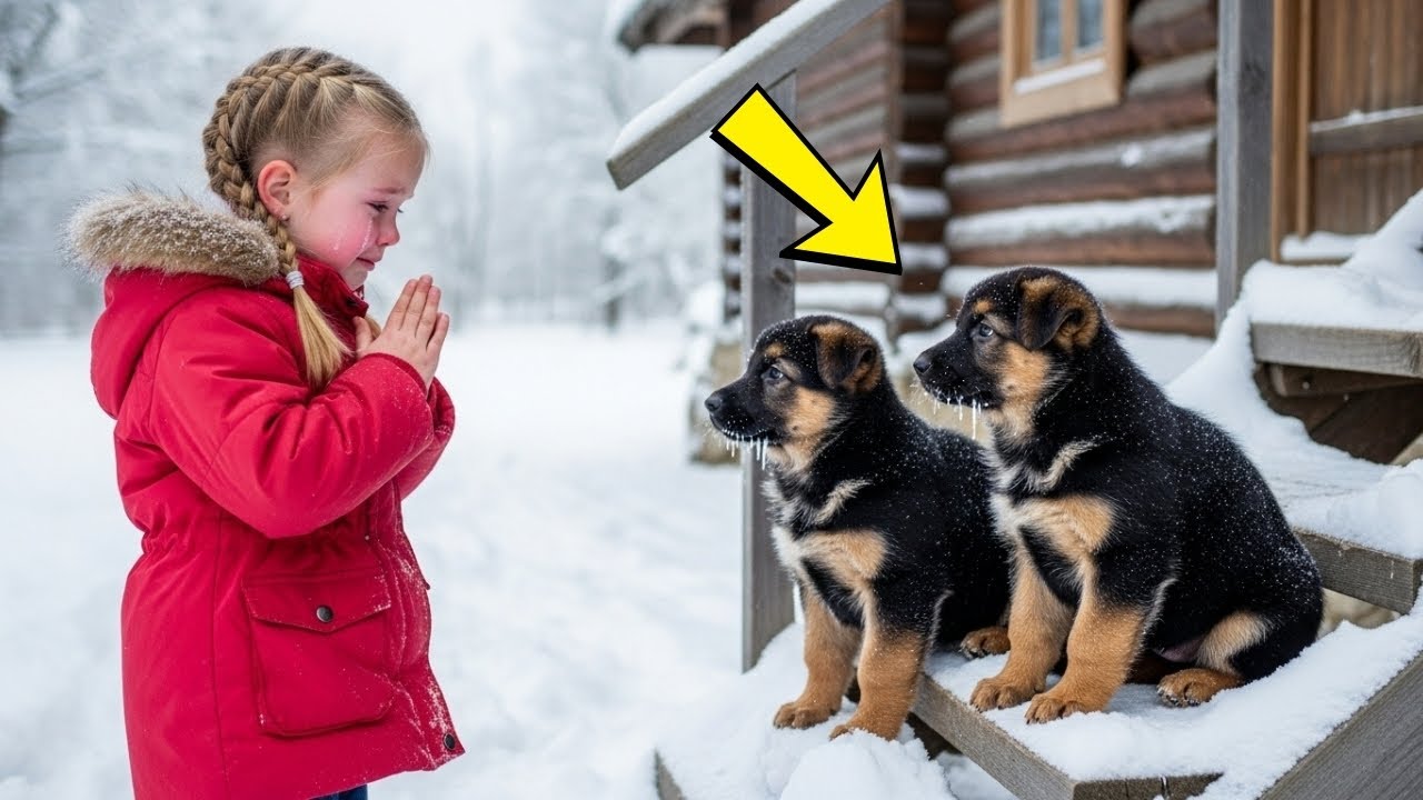 Mała dziewczynka przygarnęła dwa zamarzające psy — następnego ranka jej dom otoczyła policja!