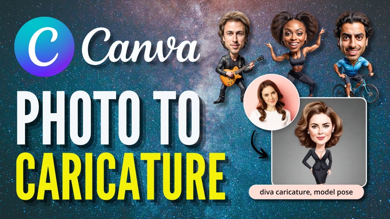 Создание карикатуры из фотографии — Учебник Canva