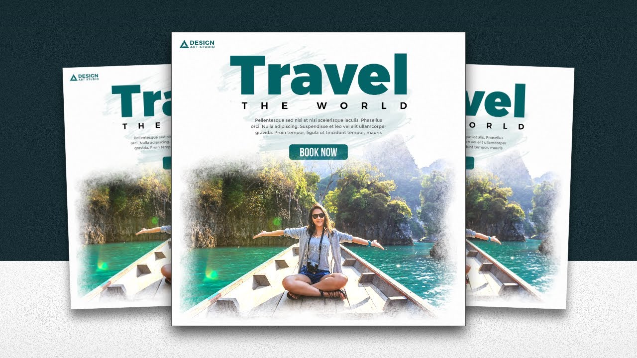 Travel Post Banner Design - Affinity Designer