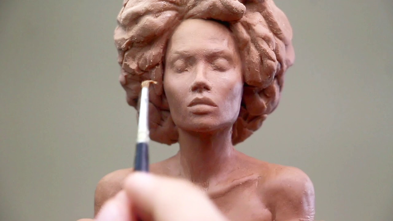 ESCULPINDO ROSTO FEMININO (plastilina)