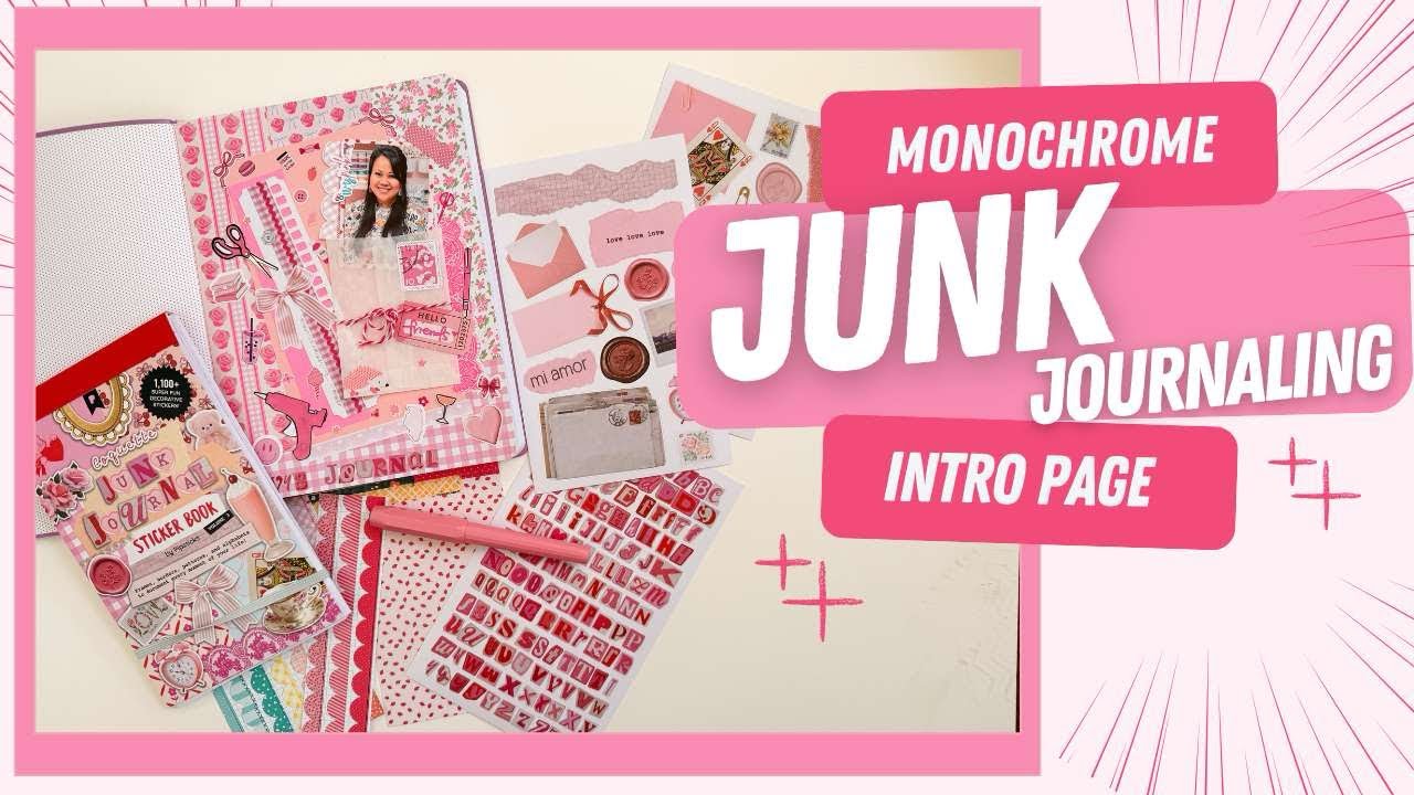 Monochrome Junk Journaling Introduction Page