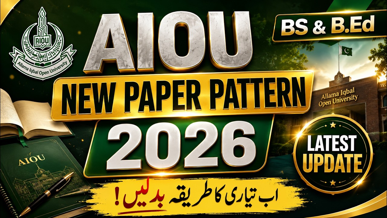 AIOU BS & B.Ed New Paper Pattern 2026 | Latest Exam Pattern Explained