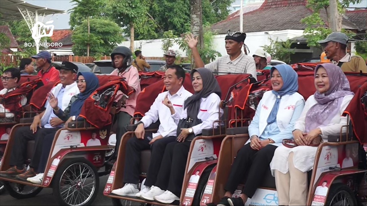 Tukang Becak Bojonegoro Sumringah Terima 200 Becak Listrik Dari Presiden
