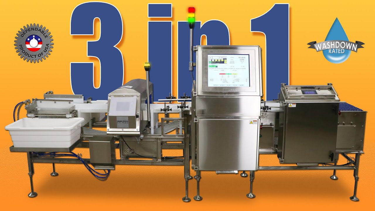 3 in 1 Singulator, Checkweigher & Metal Detection System