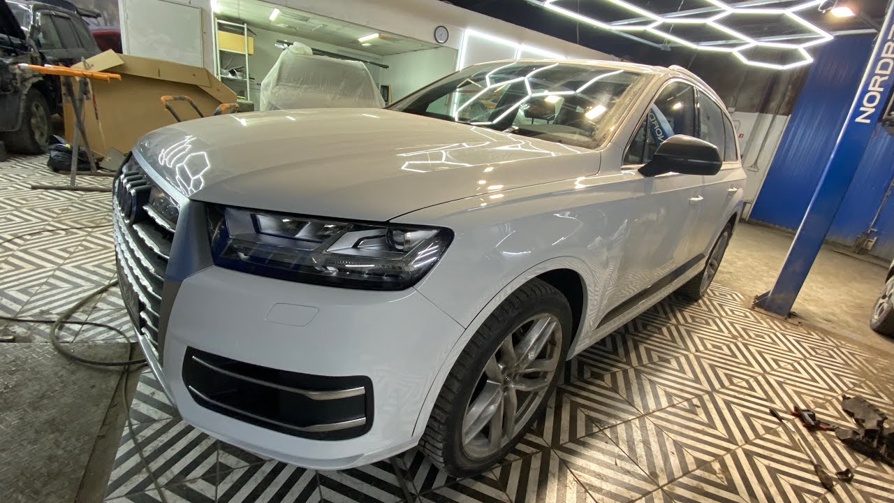 Audi  Q7 Кузовной ремонт алюминий, Покраска Приморский район СПб