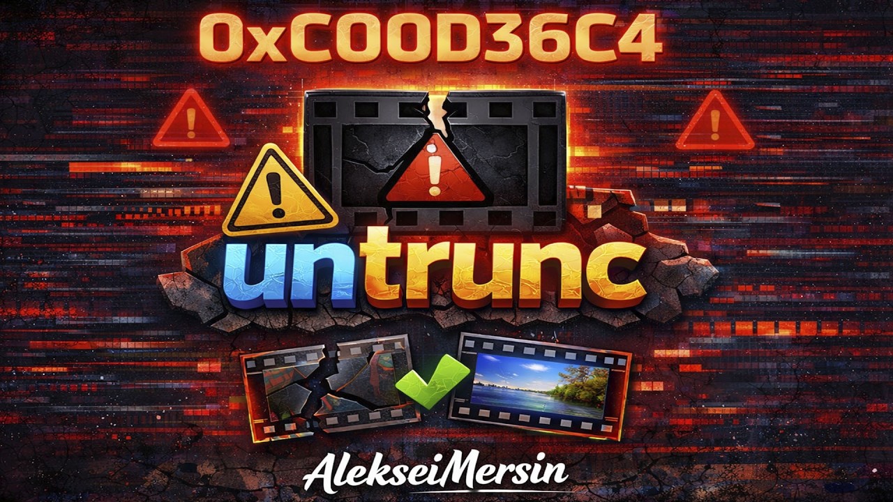 Видео не открывается? Ошибка 0xC00D36C4 — восстановление через Untrunc