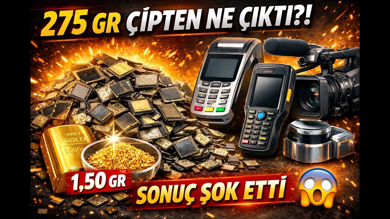 275 GR ÇİPTEN 1,50 GR ALTIN ÇIKTI 😱 | POS Cihazı, El Terminali ve Video Kamera Altın Geri Dönüşümü