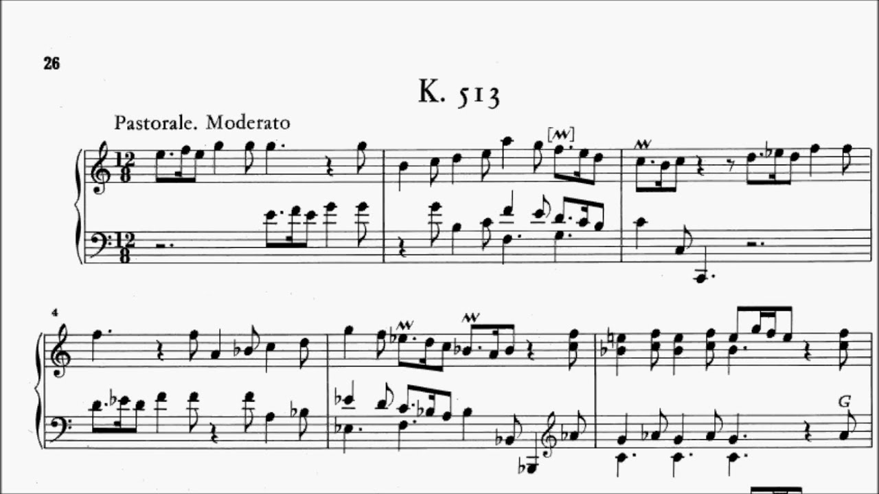 Trinity TCL Piano 2021-2023 Grade 8 A15 Scarlatti Sonata in C K.513 Pastorale Sheet Music
