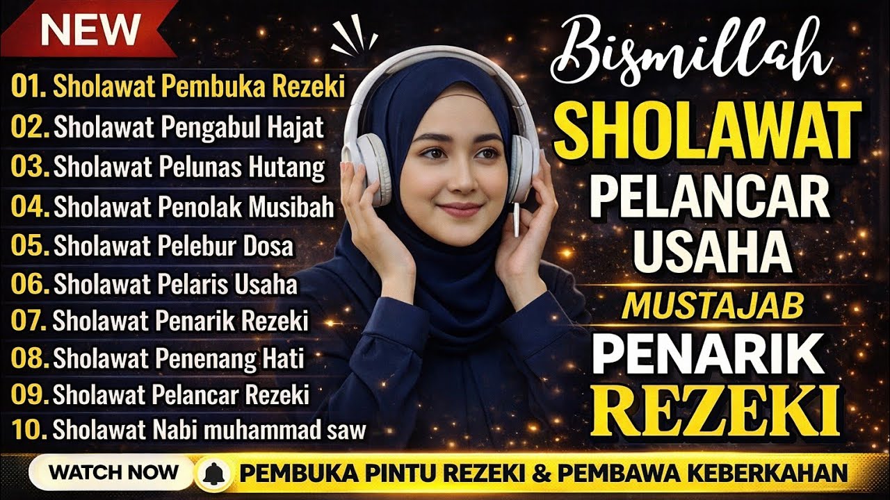 SHOLAWAT NABI MUSTAJAB | PEMBUKA PINTU REZEKI & KETENANGAN JIWA, SOLAWAT JIBRIL MERDU PALING DAHSYAT