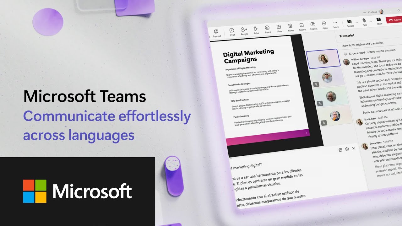 Microsoft Teams - Communicate effortlessly across languages