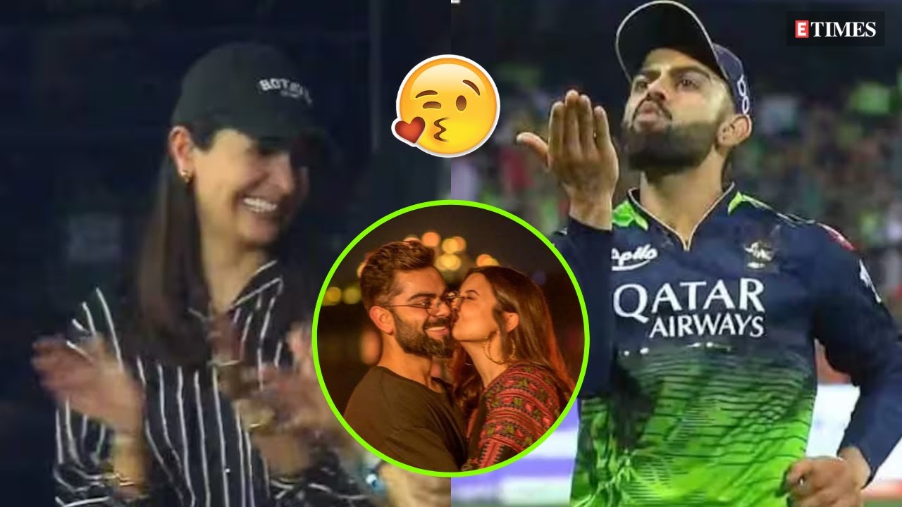 Virat Kohli's FLYING KISS To Anushka Sharma After The IPL Match Wins The Internet | VIRAL Video