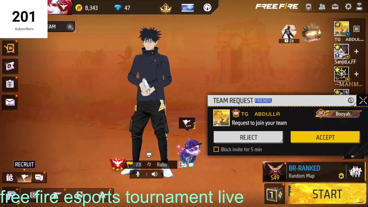 free fire esports tournament live