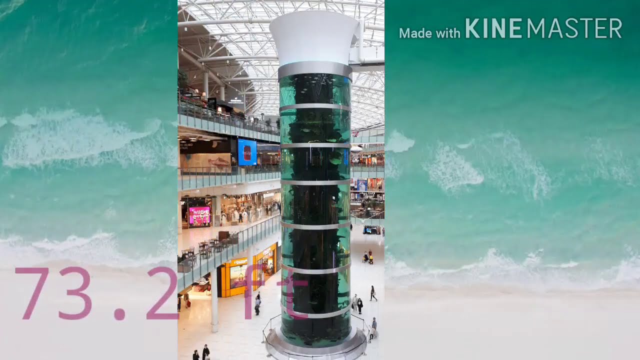The Tallest Cylindrical Aquarium (AVIA PARK )Largest shopping mall in EUR0PE.)