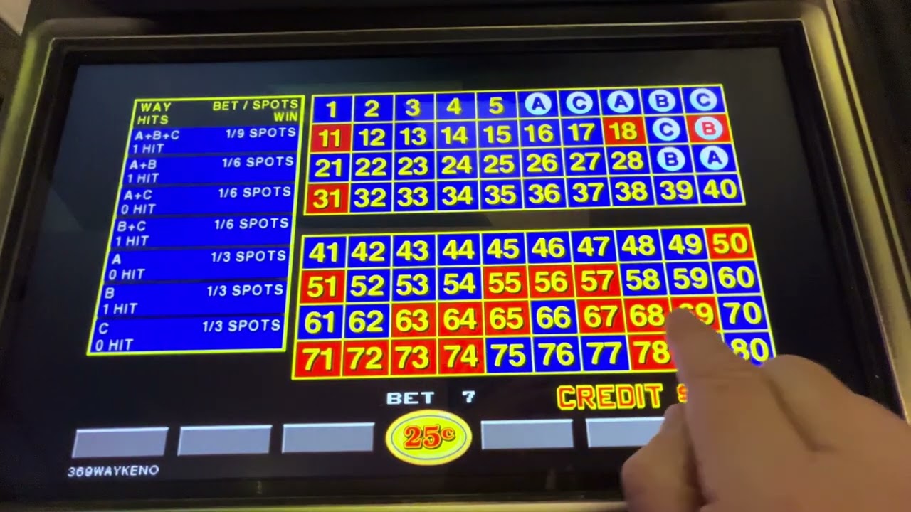 $.25 3-6-9 Keno $1.75 Bet trying for a 3, 6, or 9 Spot #kenonation