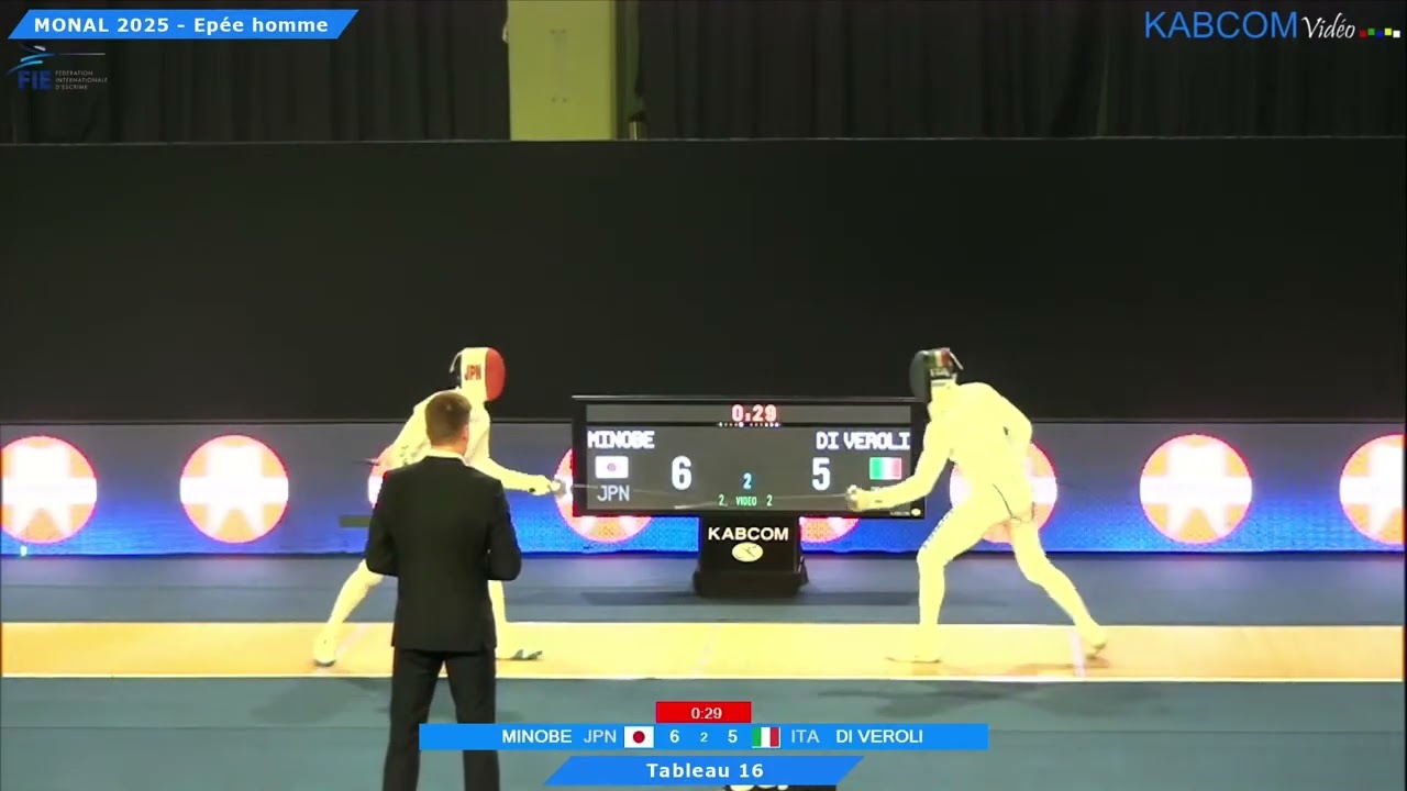 Paris World Cup 2025 SME - L16 - Minobe Kazuyasu JPN v Davide Di Veroli ITA