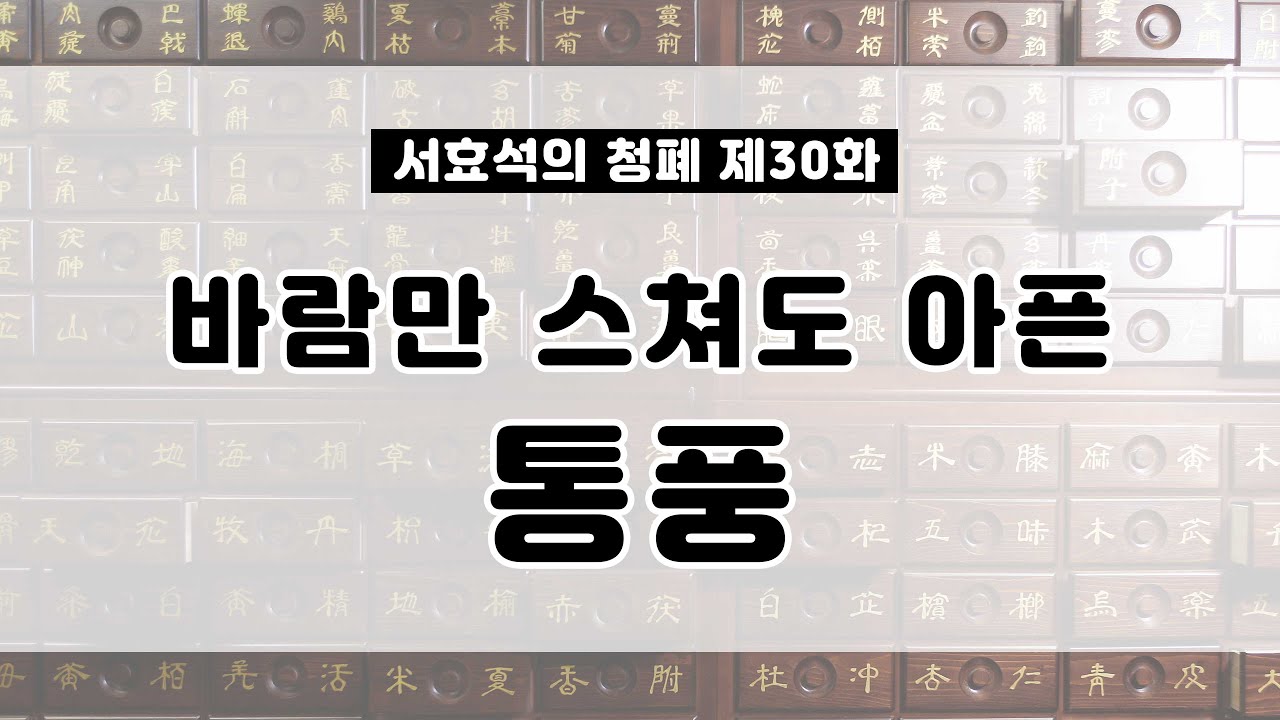 [서효석의 청폐] ep30. 바람만 스쳐도 극심한 고통, 통풍