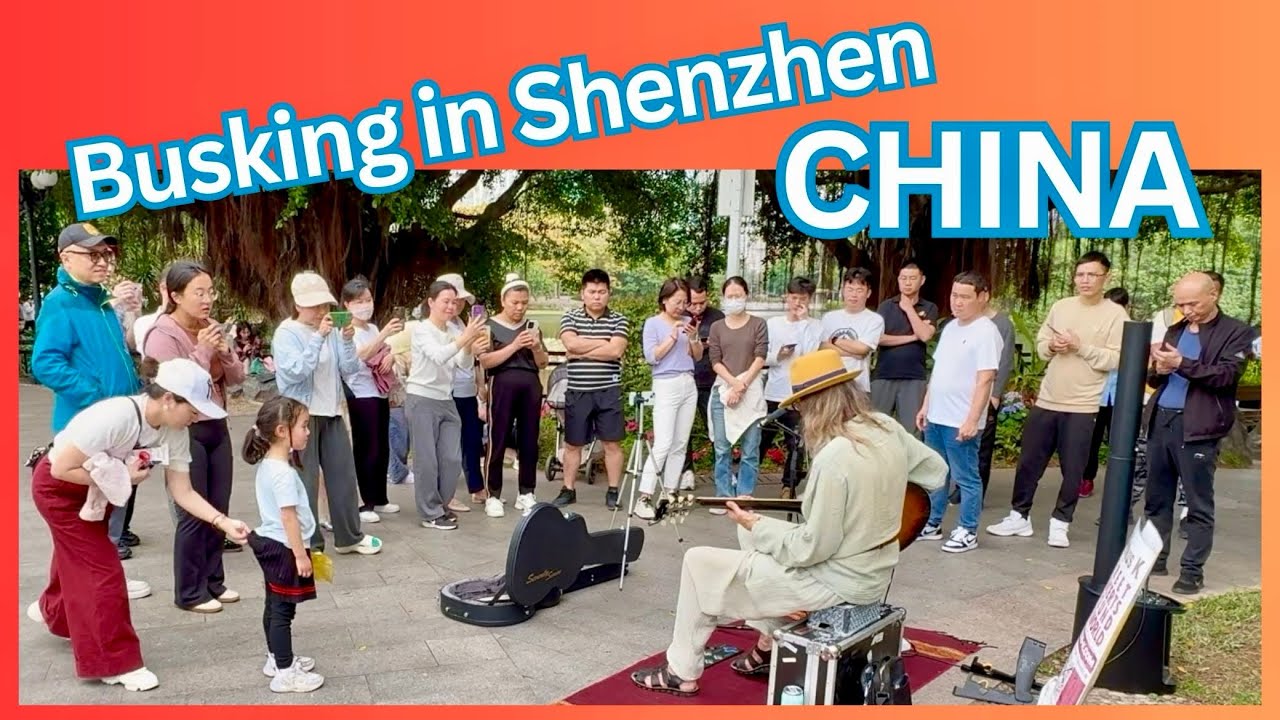 1st Time Busking in Mainland China - Shenzhen - 4 songs!