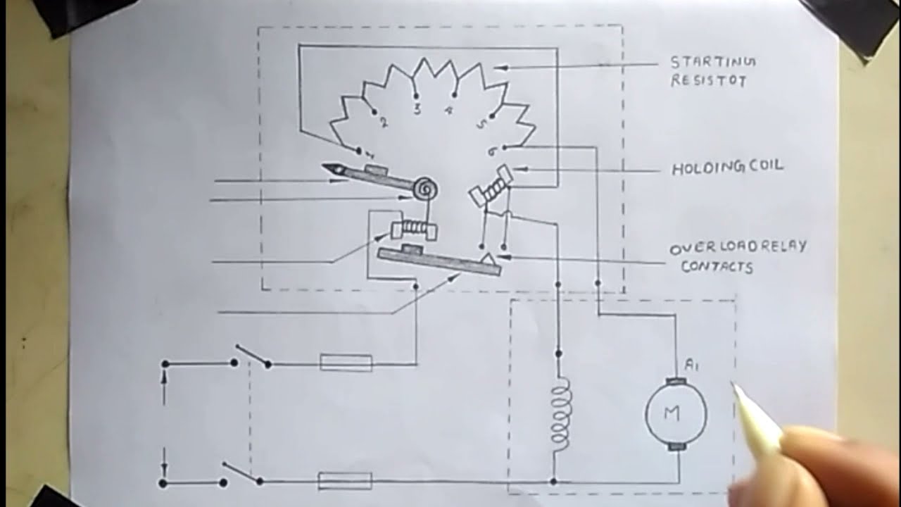 How to draw Three Point Starter Diagram / Engineering Drawing 2nd Year