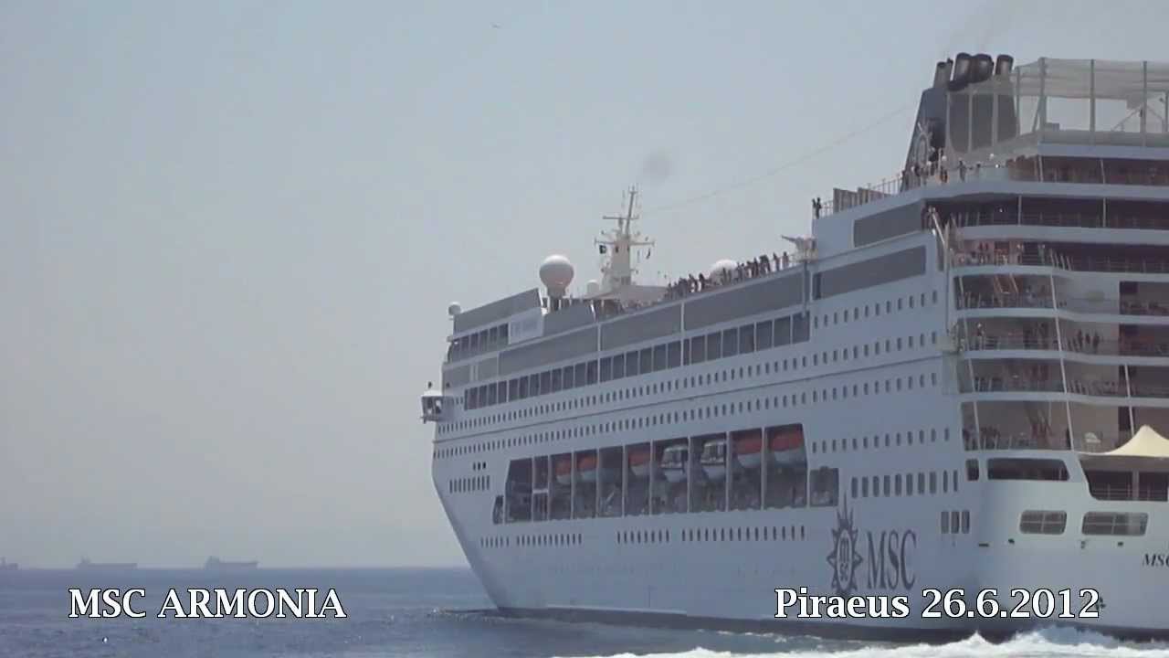 MSC ARMONIA departure from Piraeus Port