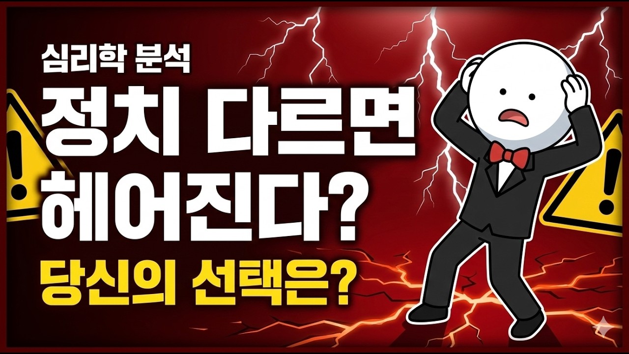 정치 성향 다르면 진짜 헤어집니다 | 심리학이 밝힌 충격적 이유 3가지