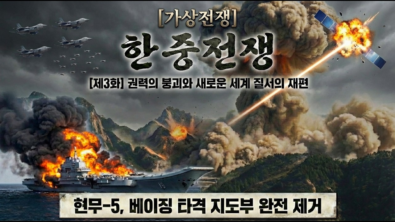 한중전쟁 [제3화] | 괴물미사일 '현무-5'의 무자비한 응징과 베이징 붕괴! | 일본의 충격조치와 새로운 세계 질서 재편 | 가상전쟁