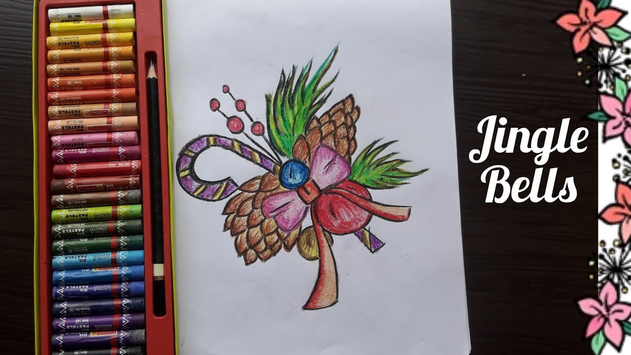 Simple Christmas Card Ideas|| Super Easy DIY Christmas Topic Drawing With Pastel Colours|| Part - 2