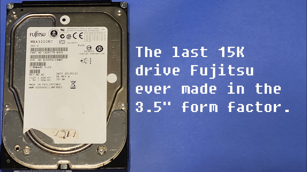 HDD Sounds: Fujitsu Allegro 10LX MBA3300RC