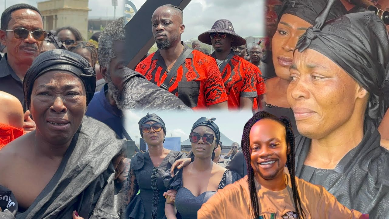 Sad💔Daddy Lumba’s 1st and 2nd wife in so much tears & pain as they arrive at funeral ground together