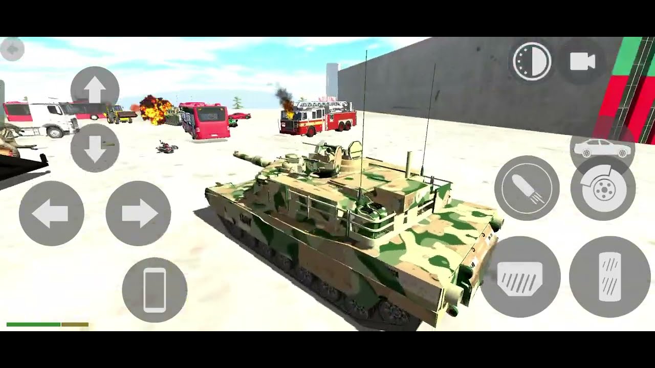 Mobile GTA ACTION 🔥 | Franklin Rooftop Tank Mission vs Big Fire Truck!