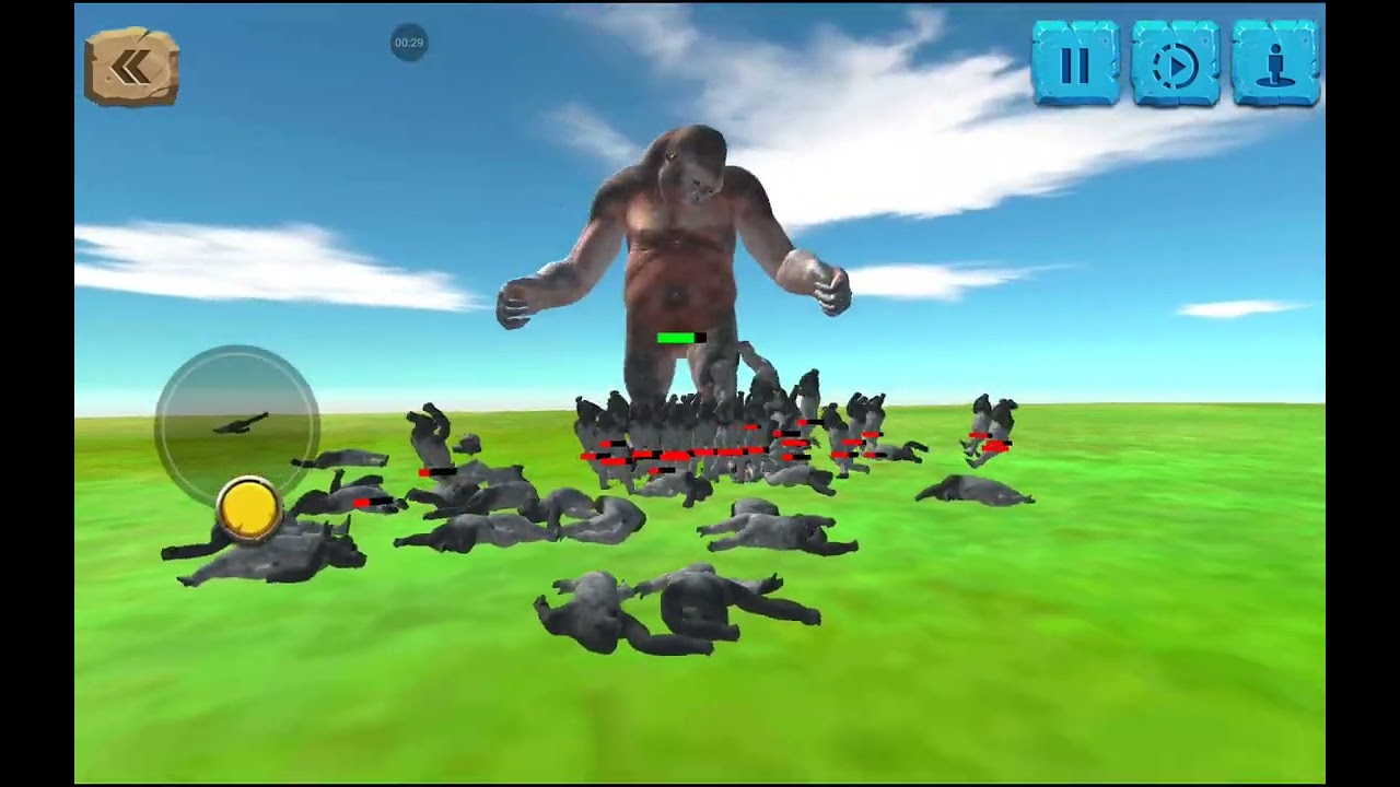 60 Monkeys vs 1 Gorilla