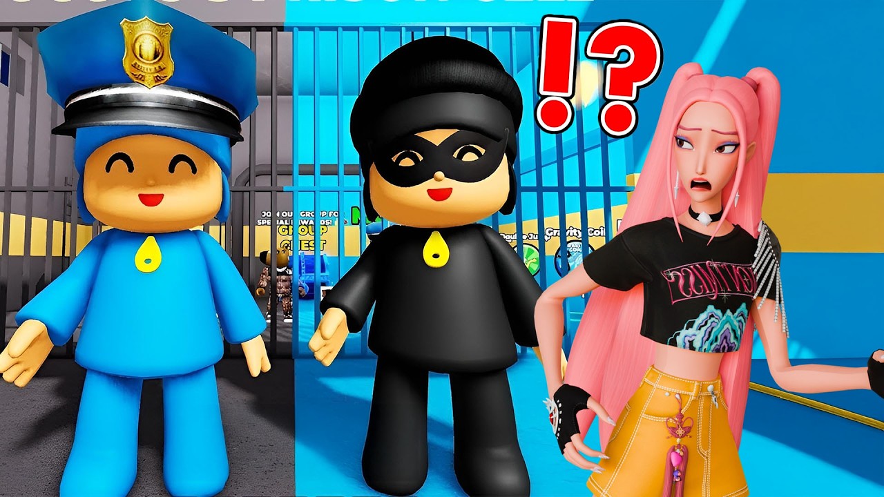 Mira Plays Escape POCOYO POLICE VS THIEF Prison Run