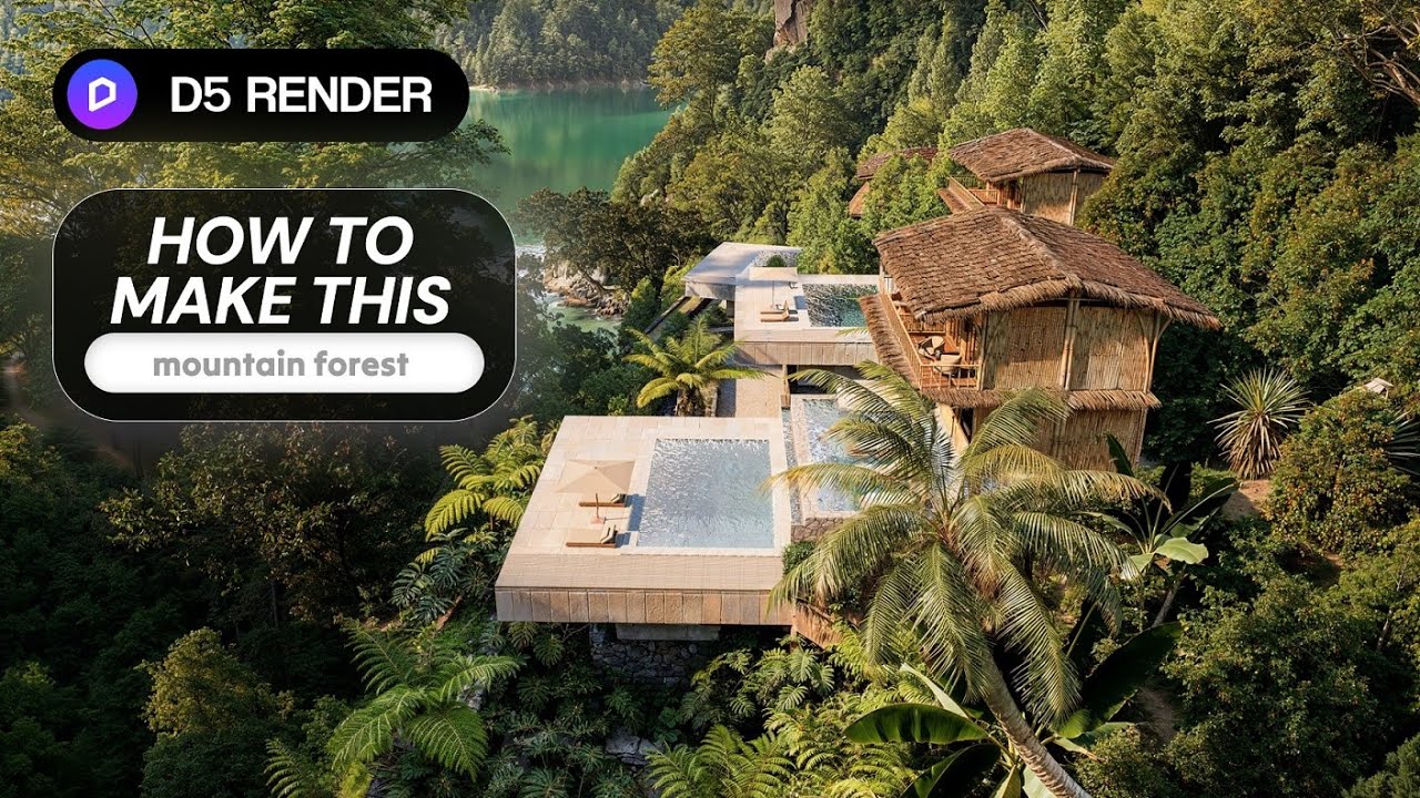 How to create realistic mountain and forest in 5 minutes: terrain, vegetation, natural lighting