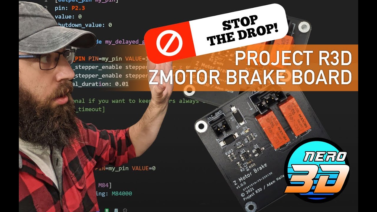 STOP THE DROP! - Project R3D Zmotor Brake Board #3dprinting