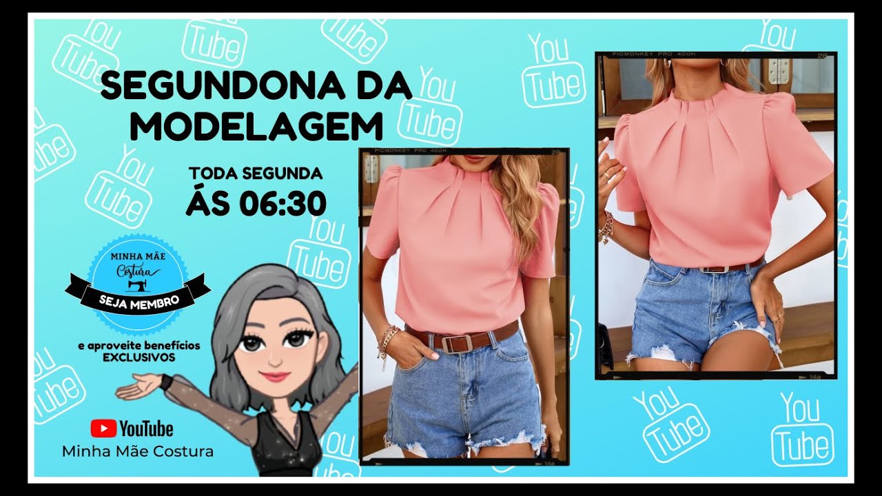 COMO MODELAR BLUSA COM PREGA NO DECOTE - PASSO A PASSO DA MODELAGEM USANDO SUA MEDIDA