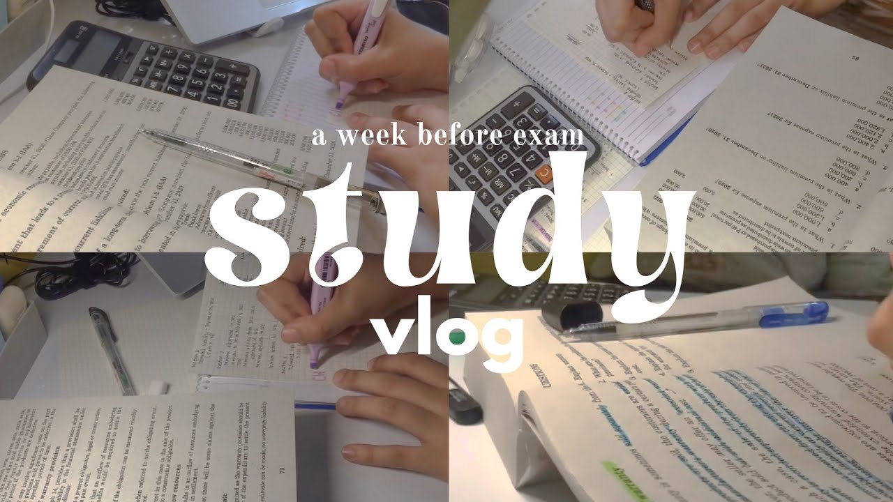 study vlog☁️ a week before exams (accountancy student) | Philippines
