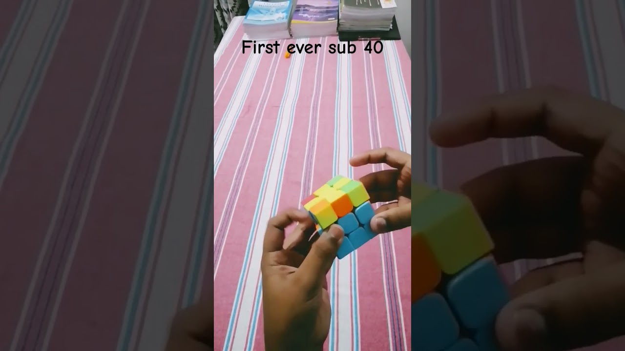 First ever sub 40, also new rubix cube is being shipped #rubikscube #rubicks