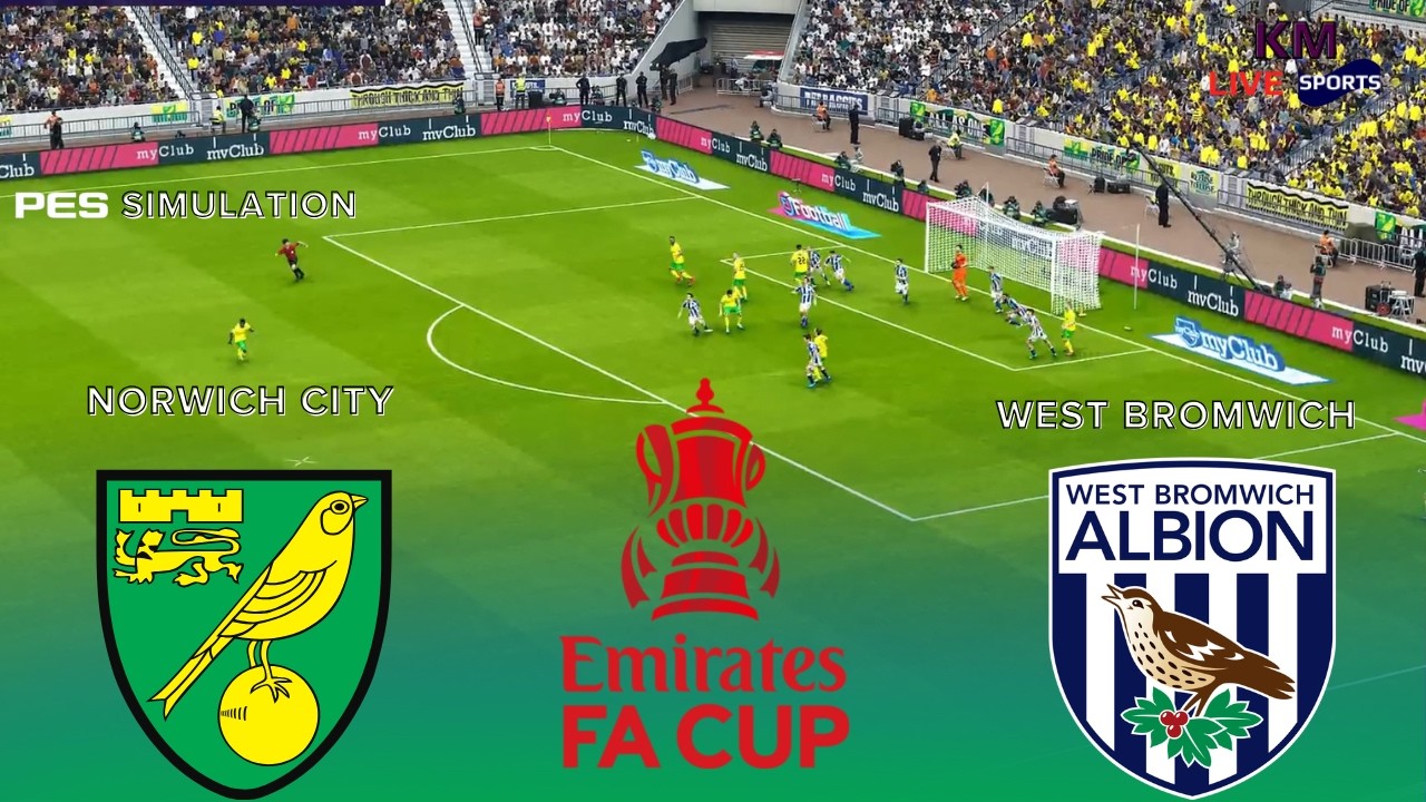 Norwich City vs West Bromwich Albion FA Cup 25/26 Full Match - Video Game Simulation