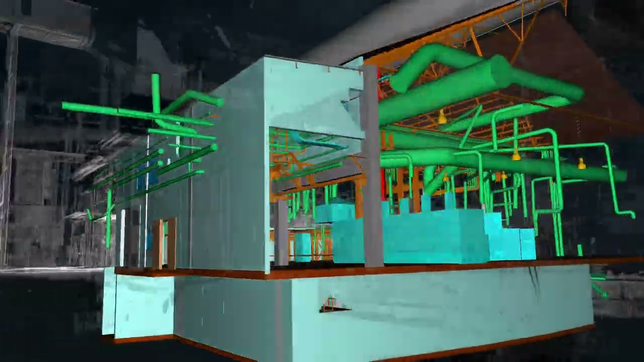 As-Built 3D Model from Laser Scanning in a Glass Bottle Manufacturing Plant