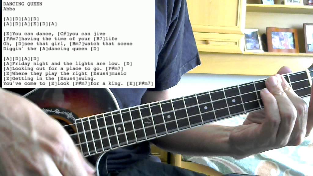 BUC 14-6-2015 Dancing queen- Abba ukulele play along with chords.