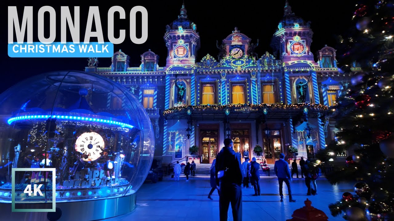 MONACO CHRISTMAS MAGIC ✨🎄 Walking Tour [4K, 60fps]