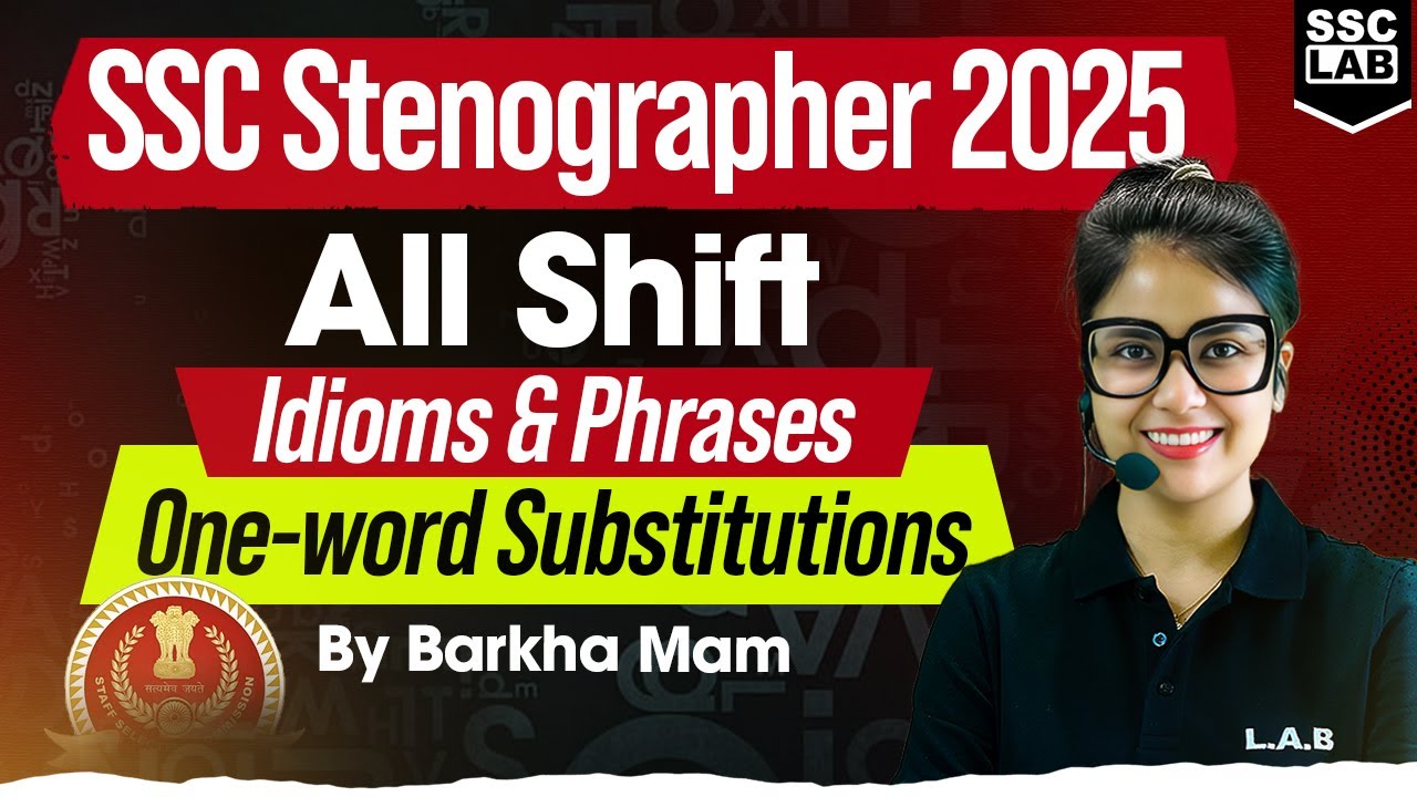 Idioms and Phrases, OWS Asked in SSC Steno 2025 | Steno English All Shifts Analysis by Barkha Mam