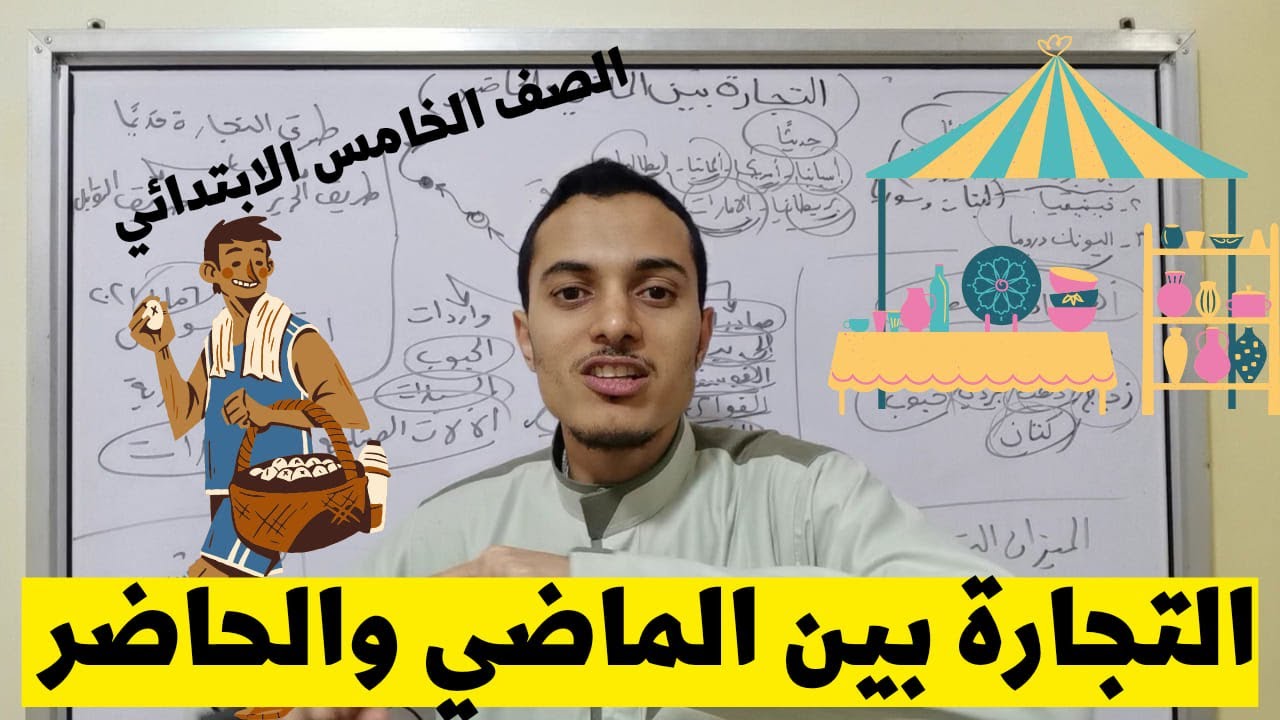 التجارة بين الماضي والحاضر في بلدي _ دراسات الصف الخامس الابتدائي _ أحمد محمد عبد الجواد