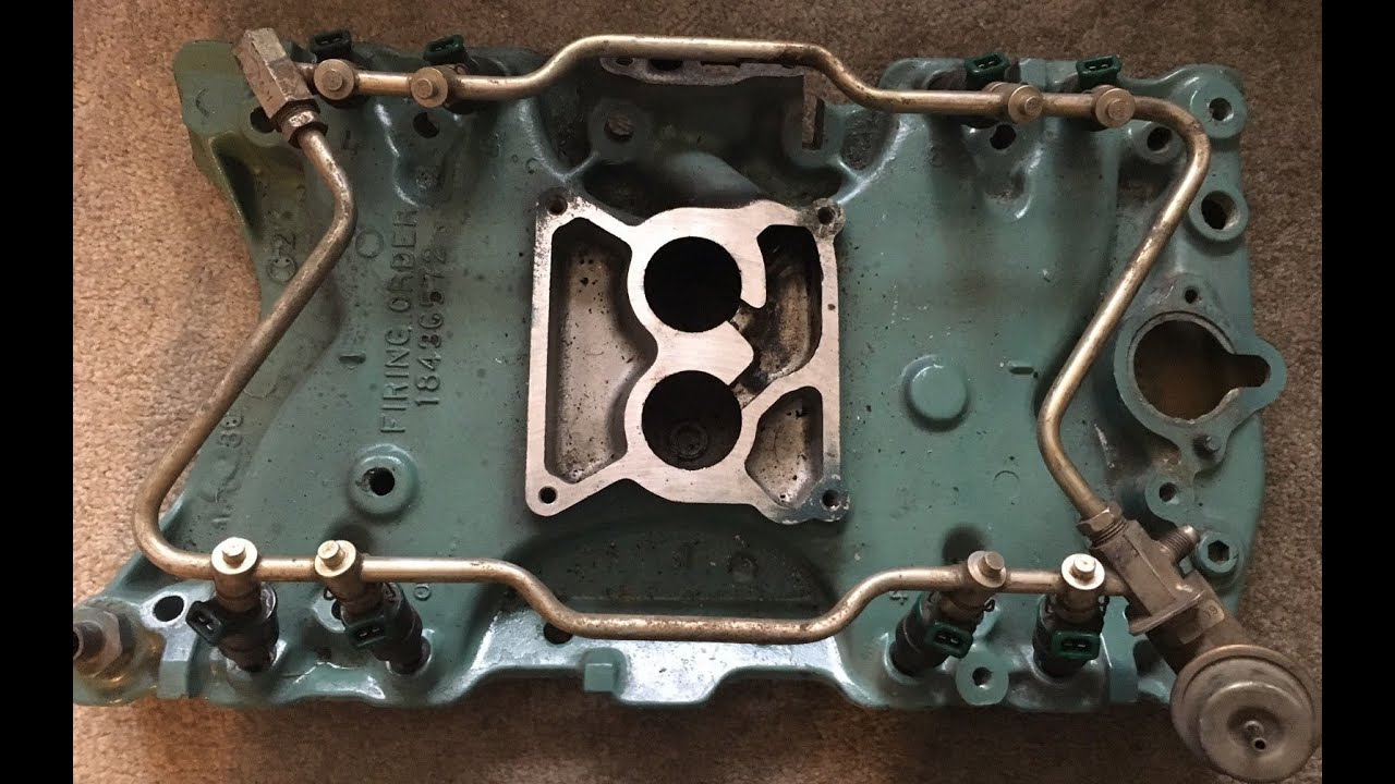 Olds 350 EFI intake manifold found on Cadillac Seville & Eldorado fuel injection Oldsmobile 307 403