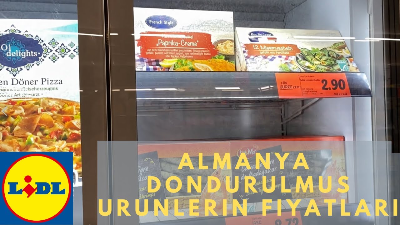 Almanya Market Alışverişi / Dondurma, Donmuş Pizza ve Donmuş Ürünler Fiyatları - Lidl Market