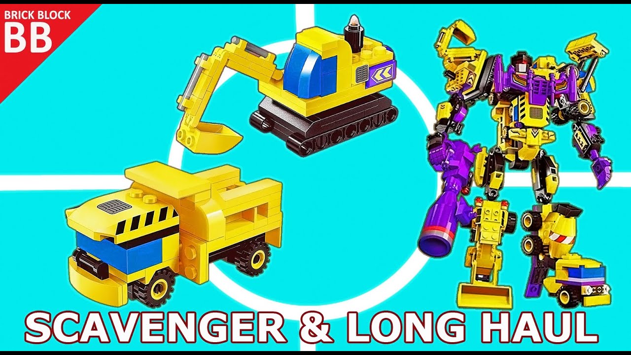 Speed Build Scavenger & Long Haul ⚡️ Qman 1401 Creative Master Lego Transformers combiner Devastator