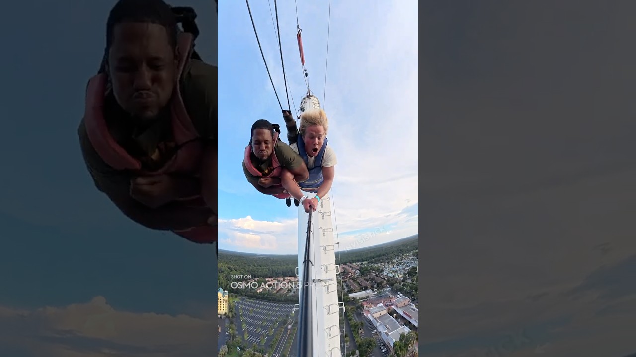 Those reactions are priceless 🤯 DJI Osmo Action 5 🎬  @TheCoasterScoop  #freefall
