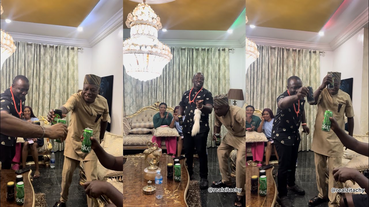 Victory at last!! My blind uncle finally celebrating freedom after Omotunde and her family left 