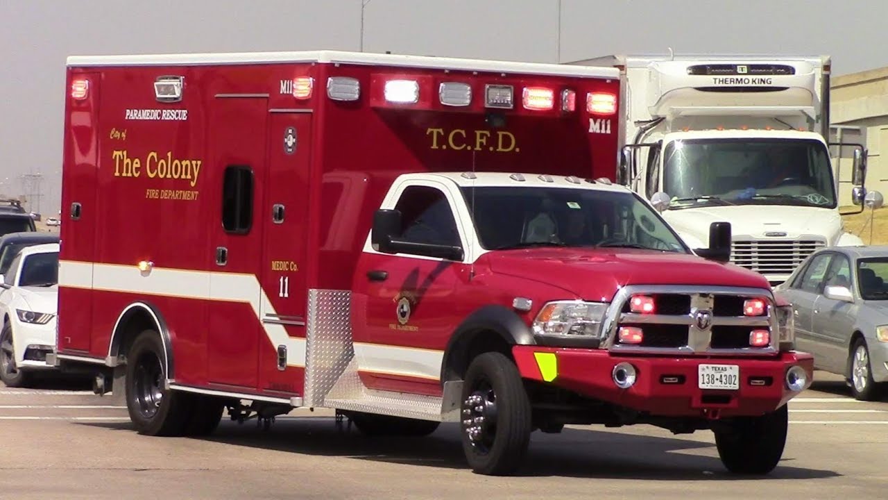 The Colony Fire Dept. New Medic 11, Battalion 1, & Engine 11 Responding