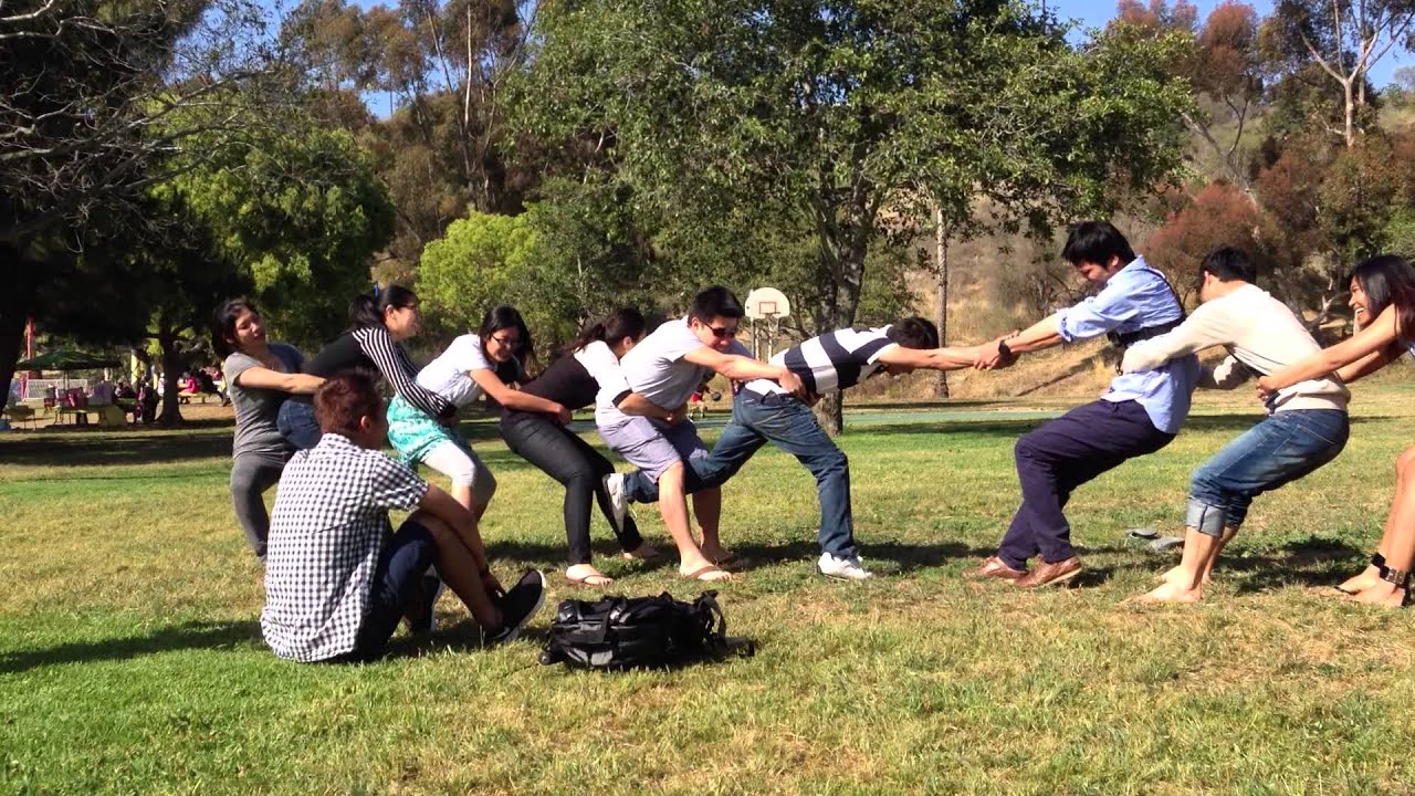 Cambodian Tug of war with my friends
