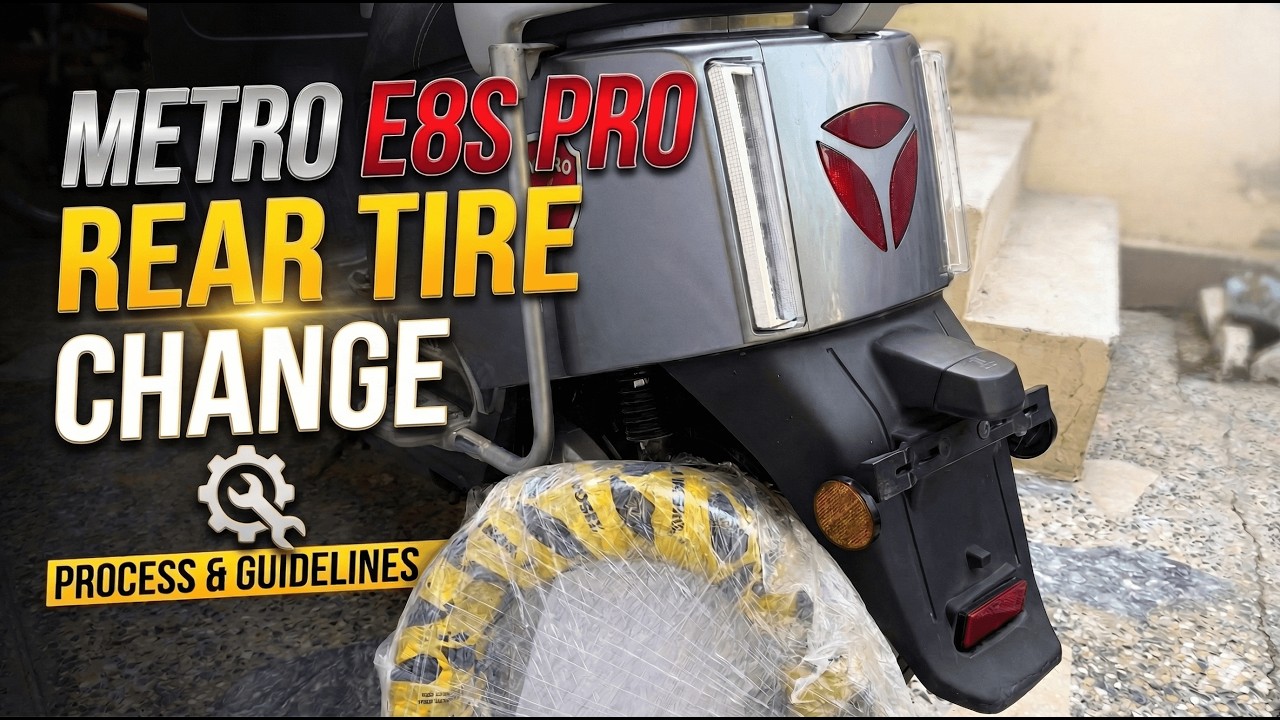 E8S pro Complete Method of changing Motor replace Tyre process Guidelines #ev #metro #yadea 